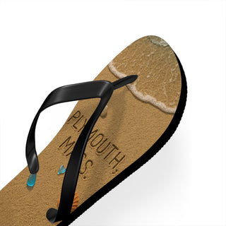 Plymouth Shock "I love Plymouth" Beach-Ready Flip Flops