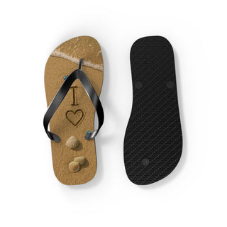 Plymouth Shock "I love Plymouth" Beach-Ready Flip Flops
