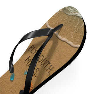 Plymouth Shock "I love Plymouth" Beach-Ready Flip Flops
