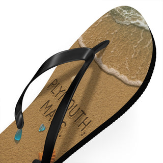 Plymouth Shock "I love Plymouth" Beach-Ready Flip Flops