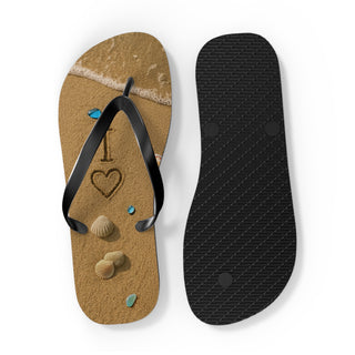 Plymouth Shock "I love Plymouth" Beach-Ready Flip Flops