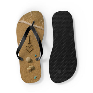 Plymouth Shock "I love Plymouth" Beach-Ready Flip Flops