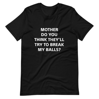 Plymouth Shock "Mother Do You Think They'll Try to Break My Balls" Unisex t-shirt