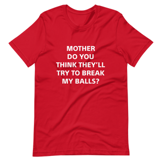 Plymouth Shock "Mother Do You Think They'll Try to Break My Balls" Unisex t-shirt