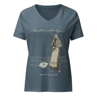 Plymouth Shock "I thought it would be bigger" Women’s relaxed v-neck t-shirt