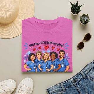 Nurses Team T-Shirt — “Oh My Gauze, Do I Love My Nurses!” Personalized Hospital Floor Tee