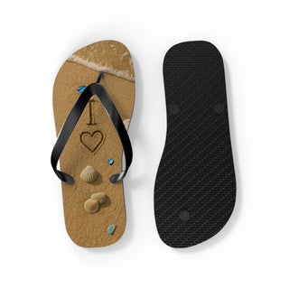 Plymouth Shock "I love Plymouth" Beach-Ready Flip Flops