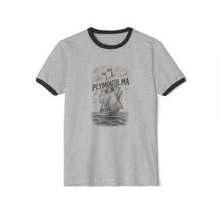 Plymouth Shock "Plymouth, MA" Vintage Sailing Ringer Tee