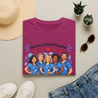 Nurses Team T-Shirt — “Oh My Gauze, Do I Love My Nurses!” Personalized Hospital Floor Tee