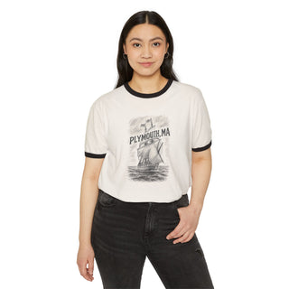 Plymouth Shock "Plymouth, MA" Vintage Sailing Ringer Tee