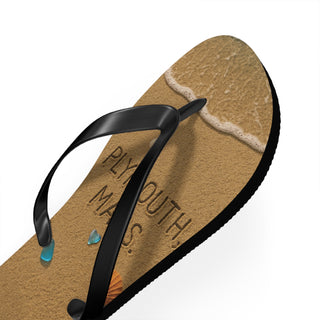 Plymouth Shock "I love Plymouth" Beach-Ready Flip Flops