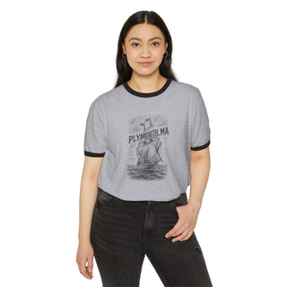 Plymouth Shock "Plymouth, MA" Vintage Sailing Ringer Tee