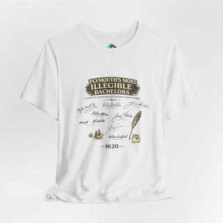 Plymouth Shock  "Plymouth's Most Illegible Bachelors" Historical Signature Tee (1620)