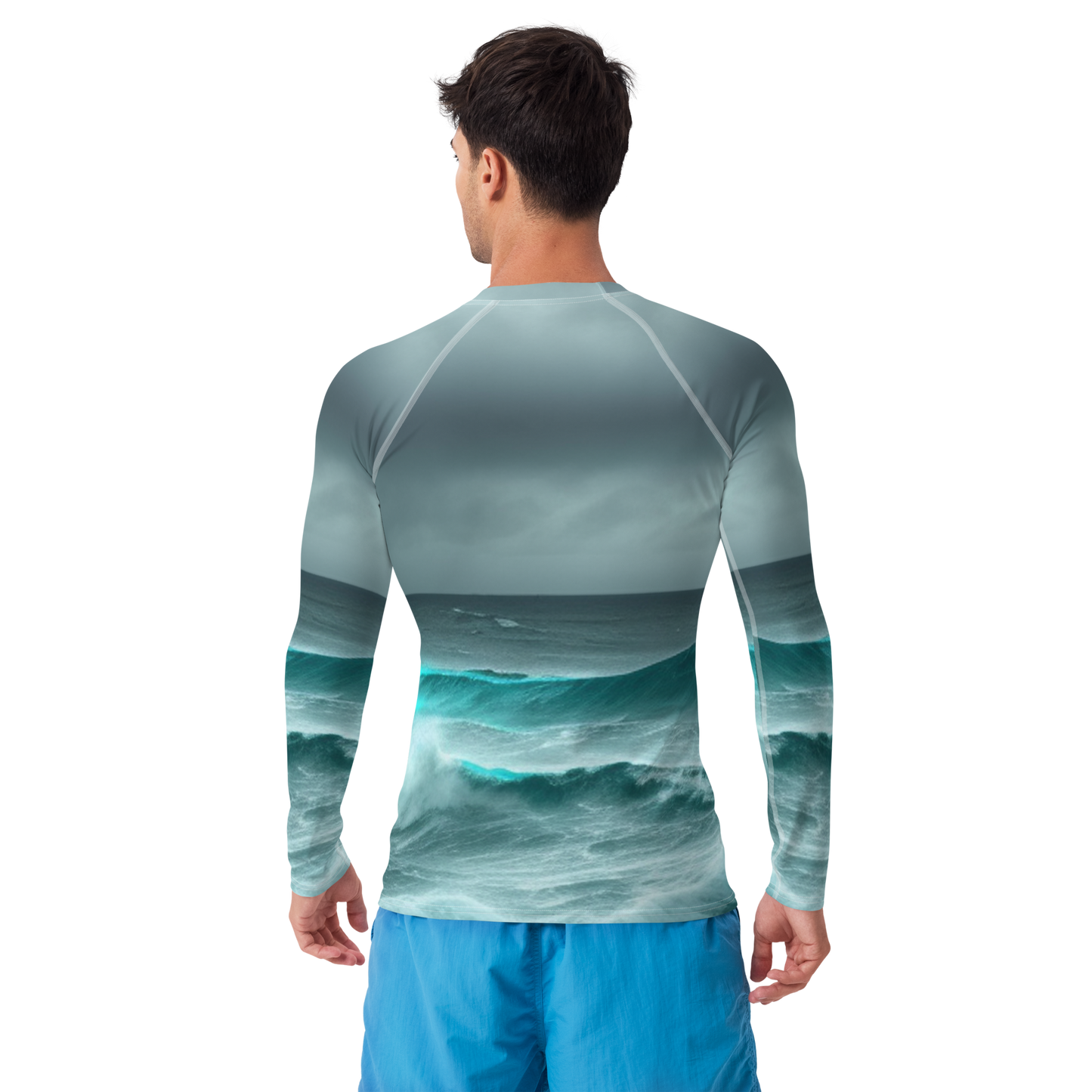 Plymouth Shock "Motion of the Ocean" Men's All over Rash Guard Shirt